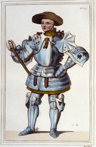 Arturo III di Bretagna, Conte di Richemont, Conestabile di Francia, figlio di Giovanni IV, Duca di Bretagna. Ha combattuto al fianco di Giovanna d