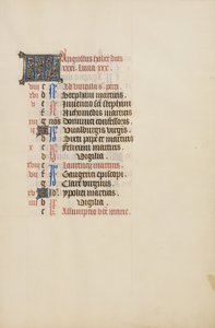 Pagina del calendario di agosto da Unknown artist