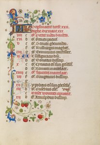 Pagina del calendario di agosto da Unknown artist