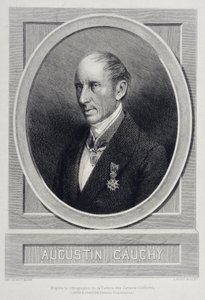 Augustin Louis Cauchy 1789-1857 matematico inglese - incisione da Unknown artist