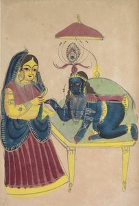 Il Bambino Krishna Chiede il Burro a Yashoda