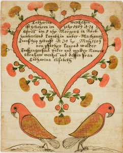 Certificato di battesimo di Catharina Wentzelsin da Unknown artist