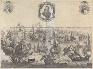 Battaglia di Scheveningen, 31 luglio 1653 da Unknown artist
