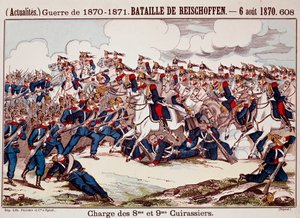 Battaglia di Worth, 6 agosto 1870 nelle fasi iniziali della guerra franco-prussiana da Unknown artist