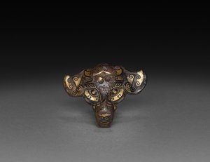 Gancio per cintura (Daigou) a forma di testa di bufalo o elefante