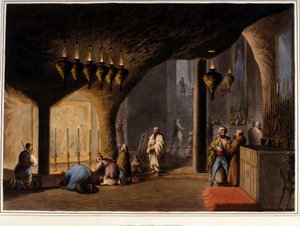 Betlemme (Cisgiordania): La Grotta della Natività. XIX secolo da Unknown artist