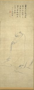 Bodhidharma attraversa lo Yangzi su una canna da Unknown artist