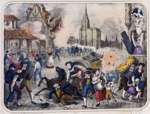Bombardamento di Strasburgo da parte dei prussiani. 1870