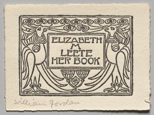 Ex Libris: Elizabeth M. Leete da Unknown artist