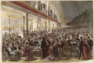 Caffè sui Grands Boulevards in una sera d