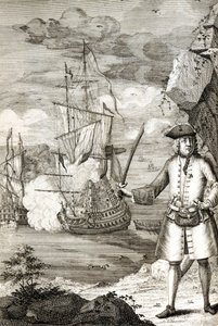 Il capitano Henry Avery prende una delle navi del Gran Moghul da Unknown artist