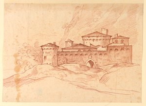 Castello nelle montagne da Unknown artist