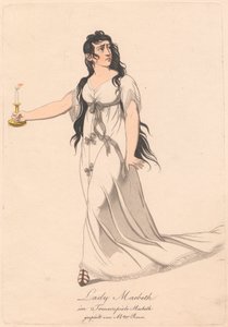 Personaggi da una produzione tedesca di Macbeth (una di sei incisioni)