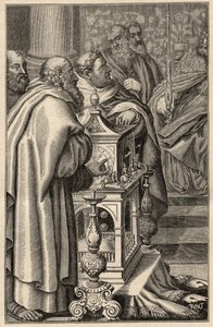 Carlo Magno riceve il dono di una clepsidra (orologio ad acqua) da Harun al-Rashid da Unknown artist