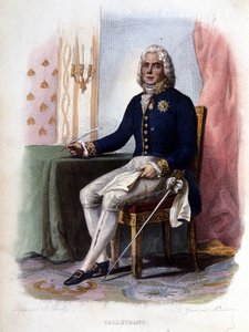 Charles Maurice de Talleyrand Périgord (1754-1838), politico francese. - in "Le Plutarque francais", Ed. Mennechet, Parigi
