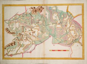 Carta di Leix e Offaly, Irlanda, c.1590 da Unknown artist
