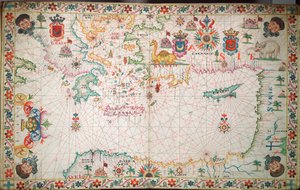 Carta del Mediterraneo orientale, c.1600 (manoscritto)