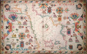 Carta del Mediterraneo occidentale, c.1600 (manoscritto) da Unknown artist