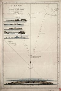Carta che mostra la rotta della nave di Sua Maestà 