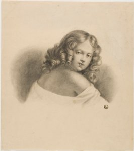 Bambino con capelli ricci da Unknown artist