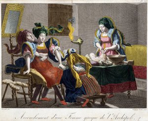Parto in Grecia - incisione, fine XIX secolo da Unknown artist