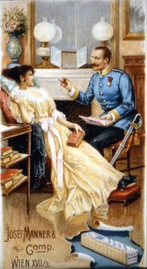 Pubblicità del cioccolato "Josef Manner & Gomp, Vienna" da Unknown artist