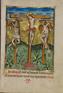 Cristo crocifisso tra i due ladroni da Unknown artist