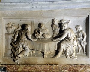 Cristo e i pellegrini di Emmaus. Pala d