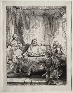 Cristo a Emmaus: La lastra più grande da Unknown artist