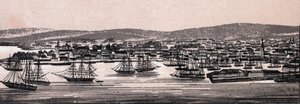 Christiania, Danimarca: vista della città (Vista Generale) in "Il mondo illustra 168 vedute" da Unknown artist