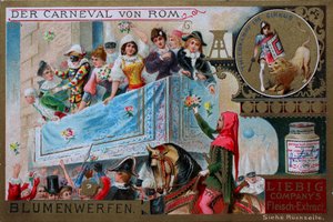Serie di immagini da collezione Il Carnevale di Roma, Lancio di fiori da Unknown artist
