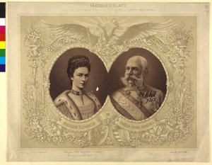 Carta commemorativa del 40º anniversario di matrimonio di Sua Maestà 24 aprile 1854 da Unknown artist