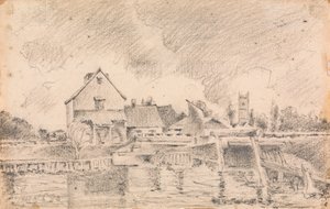 Copia del Dipinto di Constable, Dedham Lock and Mill