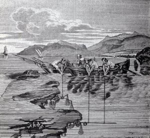 Pesca del corallo con l