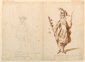Costume: Gioventù e Diana per un balletto da Unknown artist