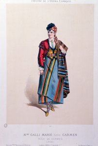 Costume della cantante Celestine Galli-Marie in Carmen, opera di Georges Bizet da Unknown artist