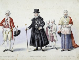 Costumi: 1. Colonello generale delle galere, 2. Il Gran maestro dell