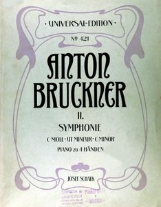 Copertina della partitura per la seconda sinfonia in do minore di Anton Bruckner da Unknown artist