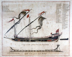 Coppa di una galea del XVIII secolo. da Unknown artist
