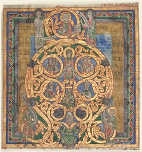 Ritaglio da un antifonario: Iniziale A[spiciens a longe]: L