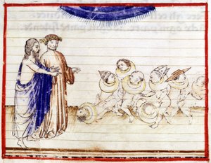 Dante e Virgilio - in "La Divina Commedia" di Dante Alighieri. Inferno, Canto VII da Unknown artist