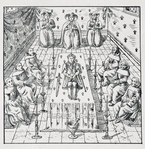 Morte di Carlo IX il 30 maggio 1574 a 24 anni - in "Collezione di 39 figure che rappresentano le calamità della Francia dal 1562 al 1586" Louis Perrin imprimerie da Unknown artist