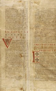 Iniziale decorata V; iniziale decorata E