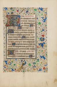 Pagina di testo decorata da Unknown artist