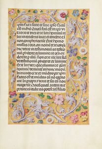 Pagina di testo decorata da Unknown artist