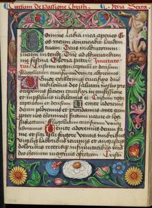 Pagina di testo decorata da Unknown artist