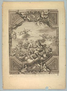 Decorazioni di Lebrun e Mignard al Palazzo di Versailles da Unknown artist
