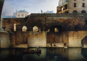 Demolizione del vecchio Hôtel-Dieu; i "cagnards", nel 1878 da Unknown artist