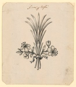 Progetto per fiori come acconciatura