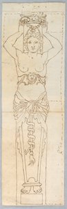 Disegno per una cariatide da Unknown artist